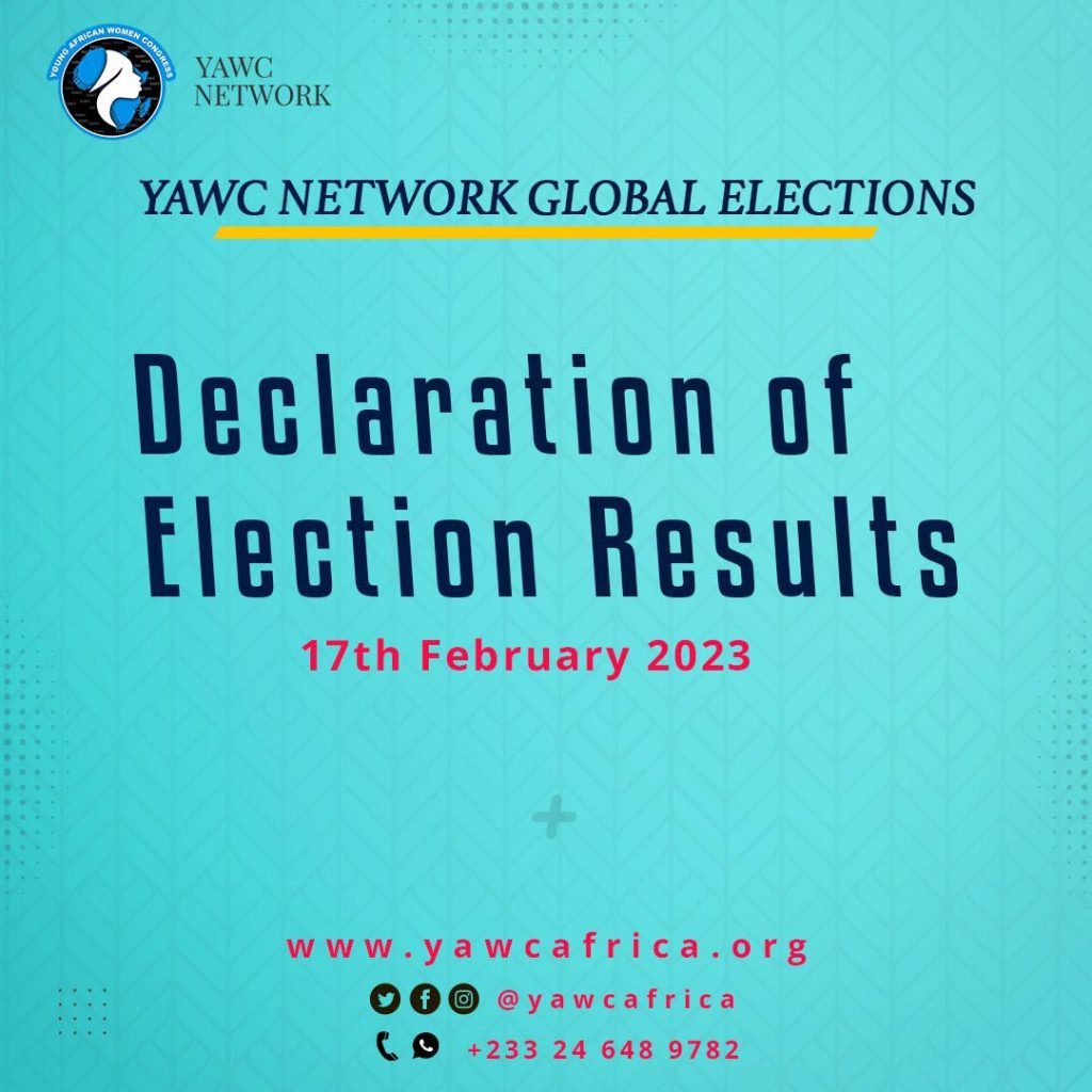 YAWC NETWORK ELECTIONS COMMITTEE DECLARES WINNERS OF THE GLOBAL ELECTIONS