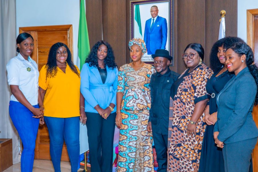 YOUNG AFRICAN WOMEN CONGRESS (YAWC) NETWORK HOLDS PARTNERSHIP MEETING WITH FIRST LADY OF SIERRA LEONE.